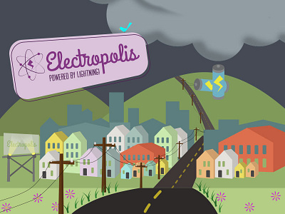 Electropolis - Train Jam 2016 art game art game jam gamedev illustration train