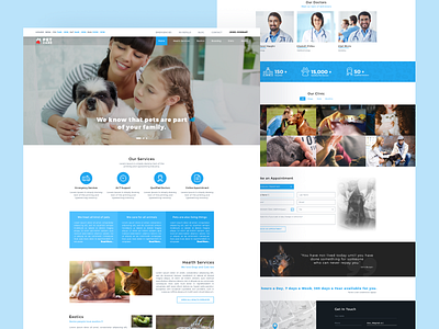 Pet Care website landing page design graphic design landing page ui webdesign