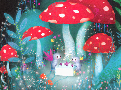 Sparky's Tale book art childrens books forest illustration