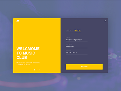 Practice-Sign Up interface sign up ui web