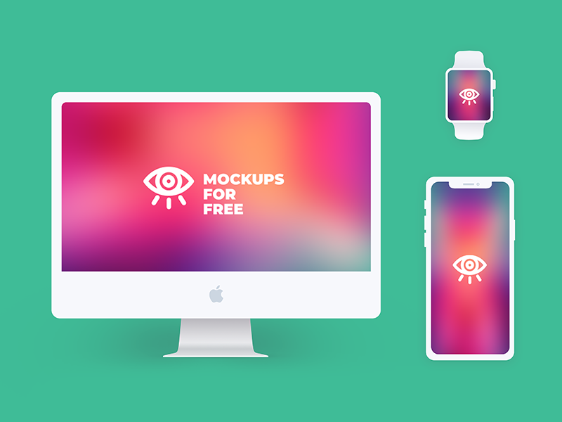 Apple Products from Mockupsforfree by MariiaN on Dribbble
