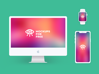 Apple Products from Mockupsforfree free psd freebie mockup screens