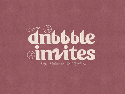 🏀 2 Dribbble Invites（CLOSED） branding calligraphy design dribbble font family handwritten illustration invitation invite logo typeface typography