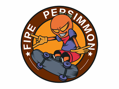 Fire Persimmon design gui illustration typography