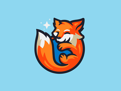 Firefox Logo Design branding cute dog firefox fox icon fox logo logo logodesign mascot mascotlogo orange small wolf wolf logo