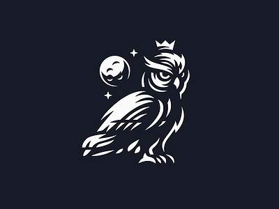 Owl Logo Design (Up for sale) bird bird logo bird mascot illustration logo mascot moon moon logo owl owl logo owl mascot