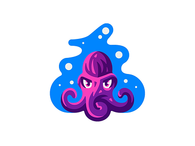 Little Kraken Logo (Up for sale) branding design illustration kraken kraken logo logo mascot mascot logo octopus octopus logo sea squid squid logo water
