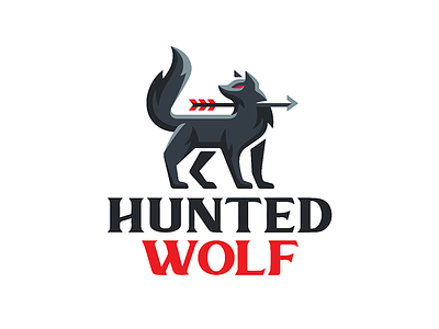 Hunted Wolf Logo branding design esports hunt hunt logo hunted wolf illustration logo mascot mascot logo wolf wolf logo wolf mascot
