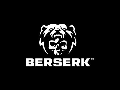 Berserk Logo Design bear bear logo branding dead design illustration logo mascot mascot logo skull skull logo ui vector