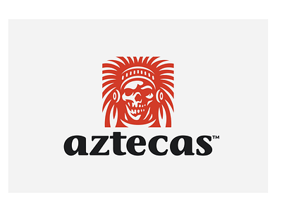 Aztecas Logo Design aztec aztec logo azteca azteca logo branding chief chief logo design illustration logo mascot mascot logo native american native logo skull skull logo vector
