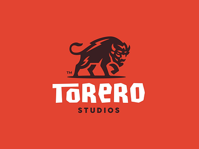 Torero Studios Logo Design branding bull bull logo cow cow logo illustration logo mascot mascot logo torero vector
