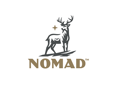Nomad Logo Design branding deer deer icon deer logo deer mascot design elk illustration logo luxury mascot mascot logo vector