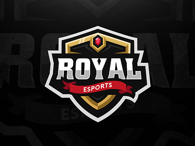 Royal E-Sports design e sports gold logo mascot royal