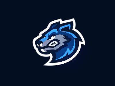 Wolf Mascot Logo (Up for Sale) angry blue fox lion logo mad mascot tiger wolf