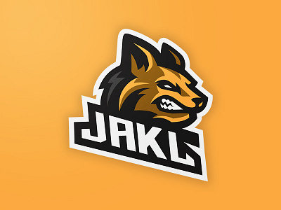 Jackal Mascot Logo jackal jackal mascot logo mascot mascot logo wolf wolflogo yellow