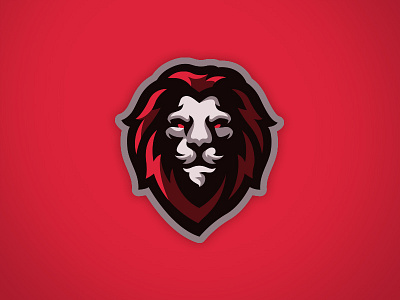 Lion Mascot Logo (Up for Sale) esports icon lion lion logo lion mascot logo lionicon lionmascot logo mascot red sport sports