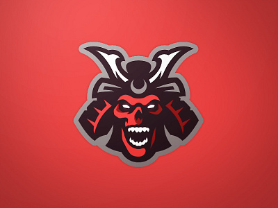 Samurai Mascot Logo (Up for Sale) devil devils logo mascot mascot logo ninja red samurai samurai logo samurai mascot logo skull