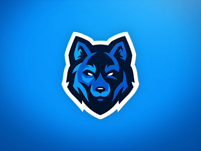 Wolf Mascot Logo blue logo mascot wolf wolf logo wolf mascot wolf mascot logo