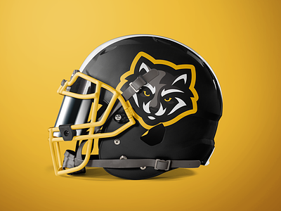 Raccoon Mascot Logo - Football Helmet