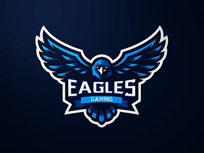 Eagle Mascot Logo (Up for sale) blue blue bird eagle eagle logo eagle mascot logo esports gaming hawk hawk logo mascot mascot logo