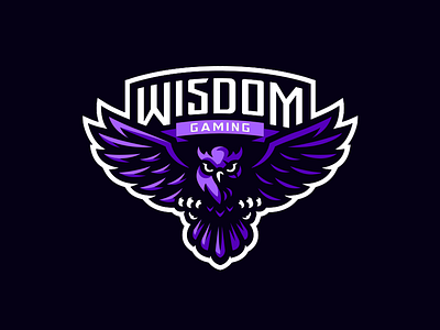 Wisdom Gaming Mascot Logo (Up for sale) bird bird logo bird mascot bird mascot logo eagle gaming gaming logo hawk owl owl logo wisdom wisdom gaming mascot logo