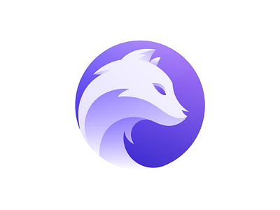 Wolf Logo Design fox logo purple wolf wolf logo