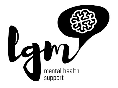 LGM Mental Health Support branding design display graphic design identity illustrator logo mental health not for profit typography univers
