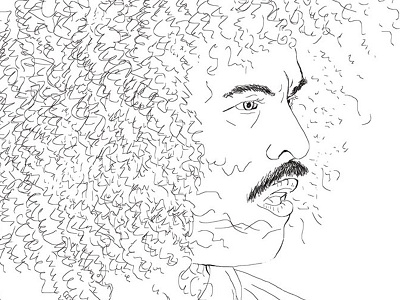 Carlos Valderrama / The Lost Art of the Football 'Tache carlos valderrama fanzine football hand drawn illustration moustache soccer tache valderrama zine