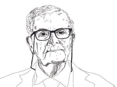 Harry Leslie Smith portrait illustration line drawing nhs politics portrait veteran