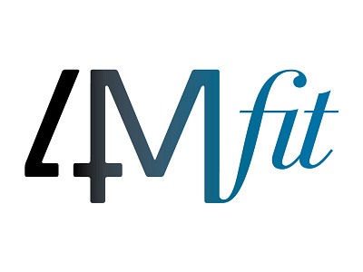 4MFit logo branding fitness identity logo typography