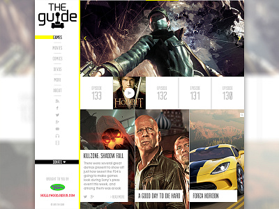 Redesign Concept 2 (WiP) comics design games movies reviews the guide web