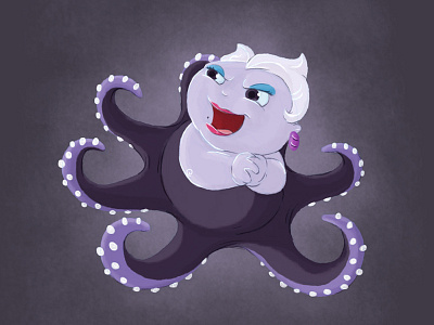 Ursula dailies disney drawing illustration octopus sketch ursula villain
