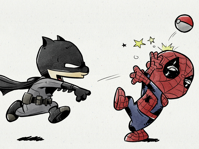 Batman vs Spider-Man by Dane Draws on Dribbble