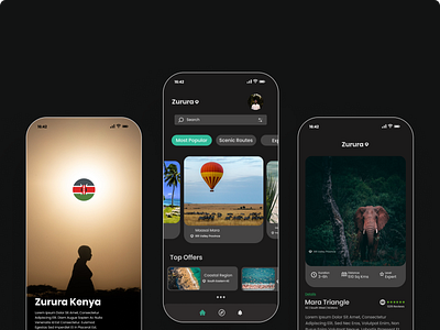 Zurura KE Travel App Design