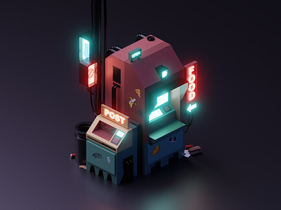 3D illustration - Cyber Post