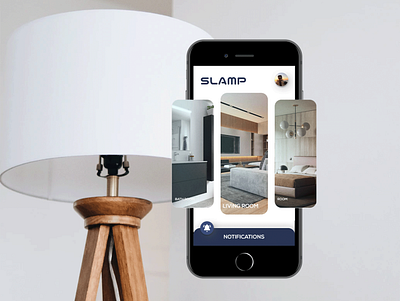 SLAMP - Smart Lamp App Design app app design design figma graphic design lamp phone photoshop smart lamp ui ui design uiux design ux ux design