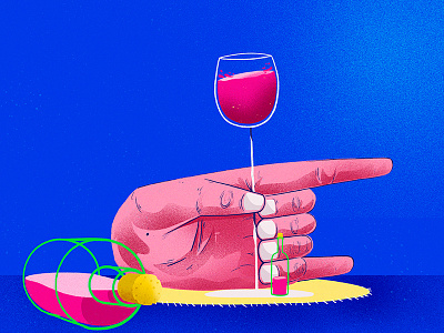 seven fingers artsy artwork concept conceptart design fingers hand illustration stillframe vector wine