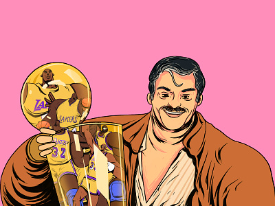 Jerry buss artsy artwork basketball character characterdesign conceptart illustration jerry buss la lakers los angeles lakers losangeles sports stillframe vector