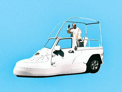 AIR FORCE 1 (POPE CAR MIX) air force art car collage composition design fashion flat illustration italy minimal nike pope shoes sneaker street white