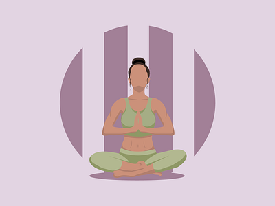 Meditation adobeillustrator app art design faceless graphic design health iliustrator lotos meditation poster postercard women yoga yogastudio