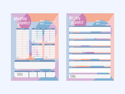 Monthly and Weekly Budget Planner, Agenda, Organizer. by Alez Design on  Dribbble