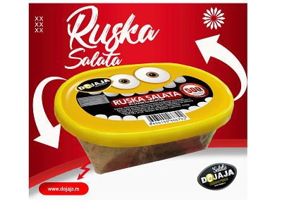 RUSKA SALATA 500g branding design logo