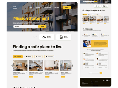 web to search a place for live branding figma find place website realestate ui web home website