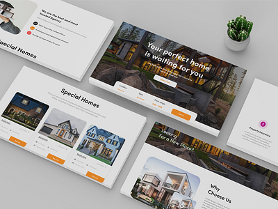 Real Estate website design ui web desing