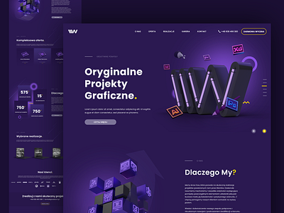Interactive Agency Portfolio Website 3d 3d icons agency creative design graphic design typography ui web design webdesign