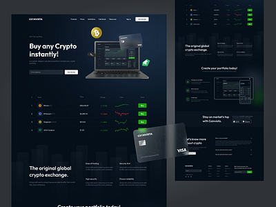 Crypto Trading App Landing Page Design