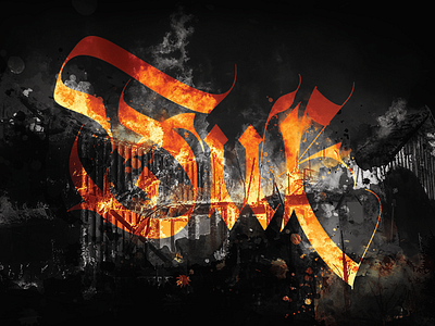 Fire Gothic Calligraphy