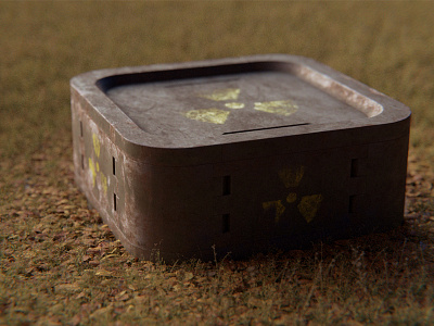 Old Radioactive Container 3d blender cycles radioactive rust