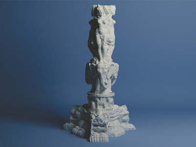 Marble Statue 3d blender blue cycles detail dof marble realism render shader statue studio