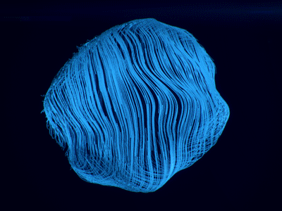 Digital Organic Orb 3d animation blue digital flare gif houdini motion orb organic render strand